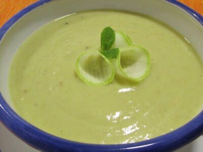 Crema fría de calabacín y limón