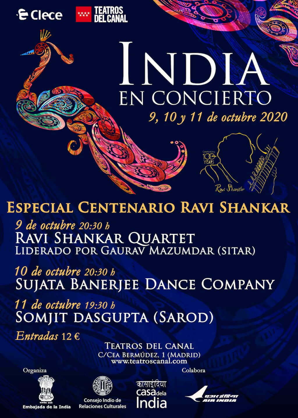 El Festival ‘India en Concierto’ homenajea al músico Ravi Shankar