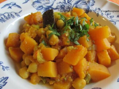 Calabaza con garbanzos